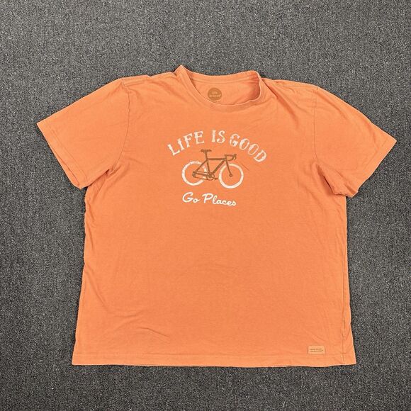 Other - Life Is Good T Shirt Go Places Bicycle Riding Graphic Mens Size 2XL XXL